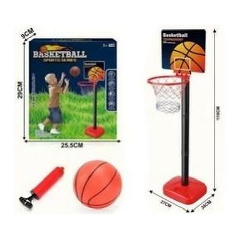 Gran set de baloncesto para niños, canasta, balón y bomba.