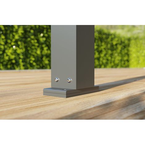 Lot de 3 Cales 10mm Aluminium Gris Pour Pergola S et SV ORIAL Made in France (1/3)