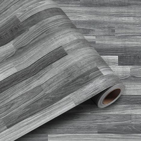 Revêtement de Sol en PVC Adhésif 0.8m²- Effet Bois Vinyle Autocollant de Sol 40x200cm Résistant Eau (1/5)