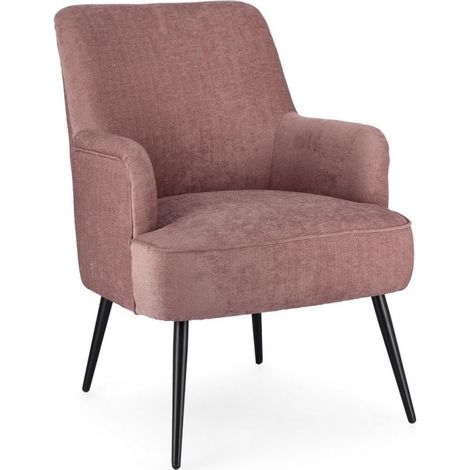 Fauteuil ERNESTINE – Design compact & confort dense-Rose (1/3)