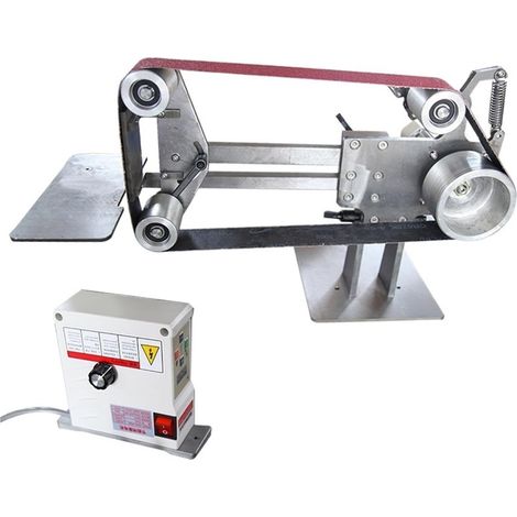 Polisseuse Ponceuse 750W ponceuse à bande meuleuse 1200x50mm ponceuses à bande Machine à vitesse Variable polissage rectifieuse Cutter bord affûteuse (1/5)