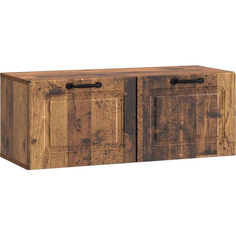 vidaXL Meuble TV mural Bois ancien 78,5 x 31 x 30 cm Bois d'ingénierie