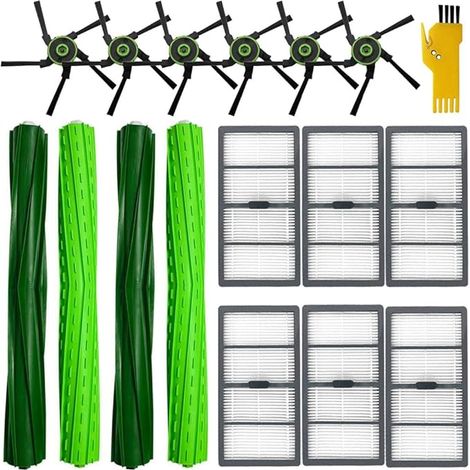 Accessory Kit for Roomba s9+ (9550) S9 (9150) Robot Vacuum Cleaner Replacement Parts 16 Packs 2 Sets of Rolling Brushes, 6 Filters, 6 Side Brushes (1/3)