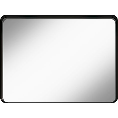 Essebagno Indus Spiegel 80x60 mattschwarz