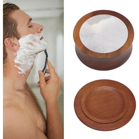 bol en bois pour brosses à raser, bol pour savon à raser, bol pour mousse à raser pour hommes (1/5)