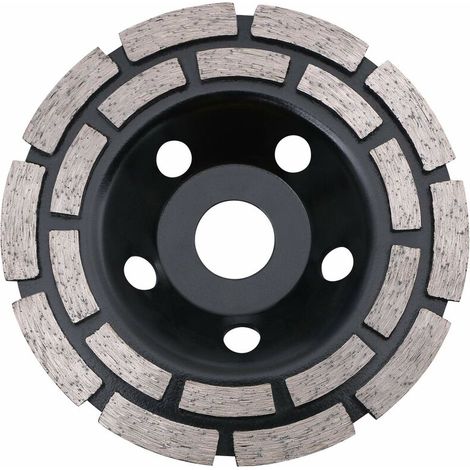 Disco diamantato, disco diamantato per levigatura del calcestruzzo 125 x 22,2 mm a doppia fila, mola diamantata universale per levigatura di calcestruzzo, pietra, massetto di granito, muratura, uso un