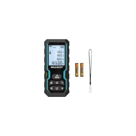 Télémètre Laser Numérique, 50m/165ft Mesure Laser avec Niveau Électronique & Rétroéclairage LCD, IP54 m/in/ft/ft+in Mesure du Pythagore Distance Surface Volume & Manuel en Français (1/5)