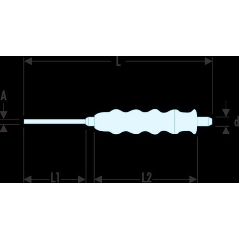 FACOM Körner mit Handgriff Spitze 2,5 mm