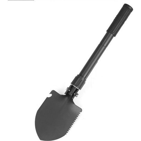 Klapphacke 41,5 cm langes, faltbares Grabwerkzeug mit Tragetasche Robuste, gezahnte Kante für Camping, Wandern, Gartenarbeit, Angeln und Notfälle (1/5)