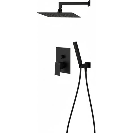Presto Nitro Plus K15347416 Conjunto ducha empotrable monomando mezclador 2 vías negro (1/2)
