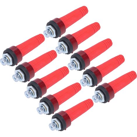 Packung mit 10 Messing-Gummi-Schweißkabelverbindern mit europäischem Schnellstecker für Schweißgeräte (1/5)