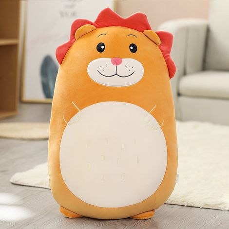 Peluche animal, oreiller doux, peluche, lit, coussin de couchage, lion marié 45 cm (1/3)