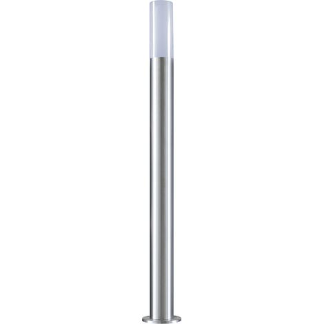 Palo 100cm Lampione Grigio spazzolato Giardino Esterno e27 led Lampioncino