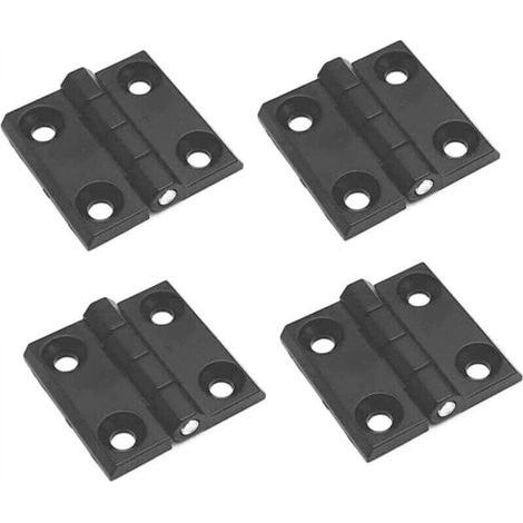4 Pièces Trous de Charnière Plats Pliants, Charniere Porte Lourde, pour Portes Fixes, Portes D'entrée, Portes de Chambres, Portes de Jardin, Portes Coupe-Feu (1/4)