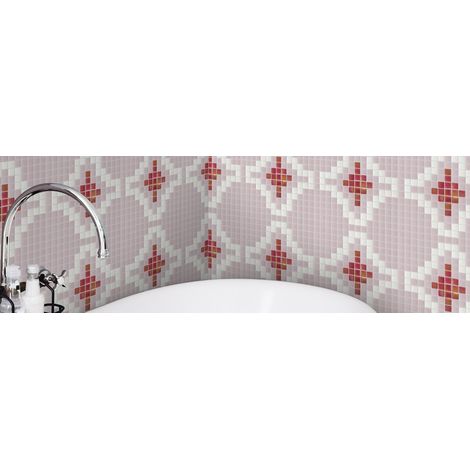 Mosaïque 2.5x2.5cm motif géométrique Palm Springs Dunes Brillant - Boîte de 2 m2 (1/2)