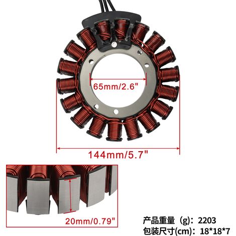 Zündspulenstator kompatibel mit 29900042A Harley 17-20 Milwaukee 8 Eight (1/4)
