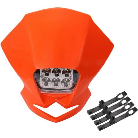 Luz delantera LED universal para motocross, enduro  Resistente y de alto brillo  Ajustable y fácil de instalar