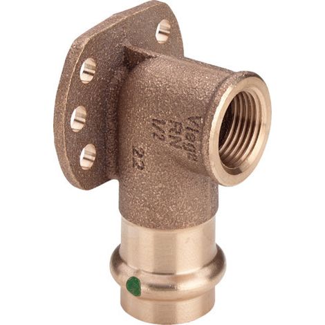 Viega Sanpress Wandscheibe 335229 22 mm x Rp 1/2, Rotguss oder Siliziumbronze, SC-Contur (1/3)