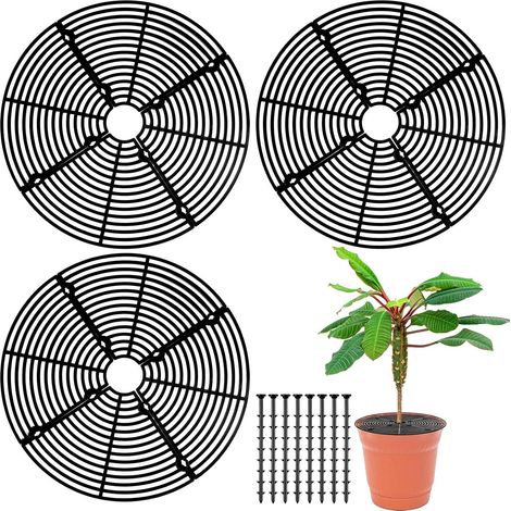 Grille Protection Plante 30 cm,3PCS Grille Protection Plante Chat,Protection Pot de Fleur Ronde,Grilles de Protection pour Pot de Fleurs Cache Plantes Découpable,Protection Pots Animaux pour Compagnie (1/5)