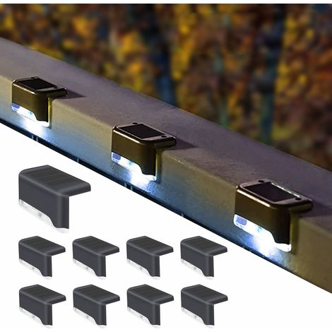 Éclairage extérieur solaire professionnel sans fil (8 pièces) Noir-AquaForge (1/4)
