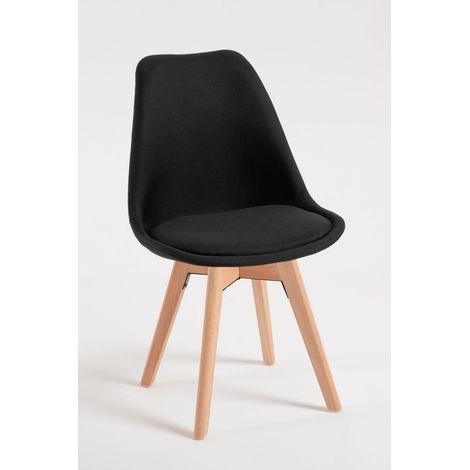 Sillas Comedor - Silla Synk Tela - Negro (1/5)