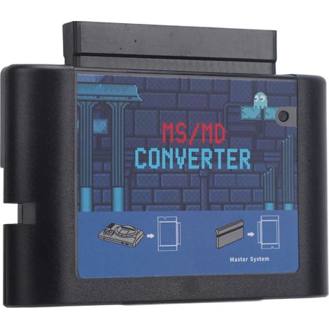 MS-zu-MD-Spielkartenkonverter, Videokassette für Retron 5, 3, 2, Mega Drive und Genesis (schwarz) (1/5)