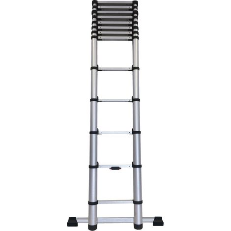 Centaure – Échelle télescopique KOMPACT 13 barreaux – hauteur de travail 3,80 m – charge maximale 150 kg – stabilisateur avec patins antidérapants