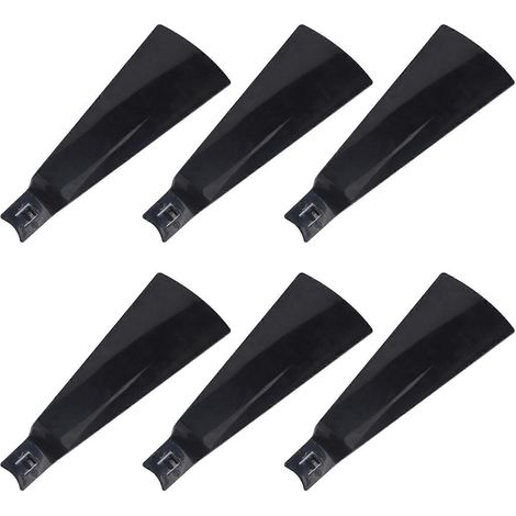 Lot de 6 pales de rechange pour ventilateur de plafond intérieur E27 avec éclairage LED, petit ventilateur électrique silencieux et économe en énergie, idéal pour le salon (noir). (1/4)