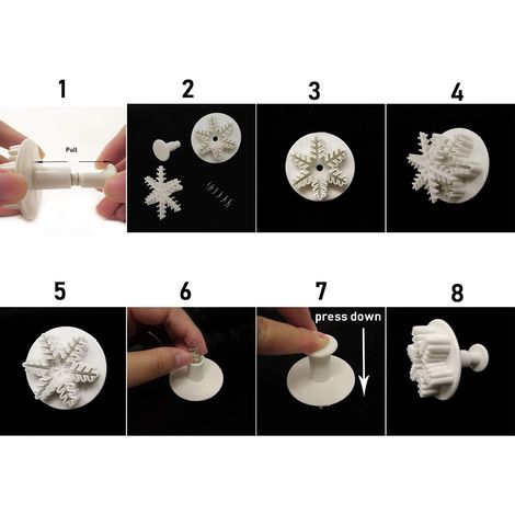 Emporte lot de 6 plastique Décoration Gâteaux DIY usage quotidien (1/4)