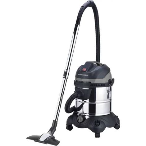 Schneider – Aspirateur professionnel eau et poussière 20L 230V 1200W – Cuve inox durable – Fonction souffleur et décolmatage – Dépression 22 kPa (1/3)