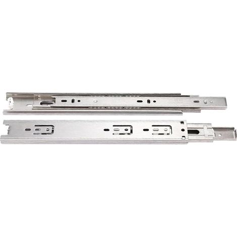 Glissière de tiroir en acier inoxydable avec amortisseur hydraulique, (1/5)