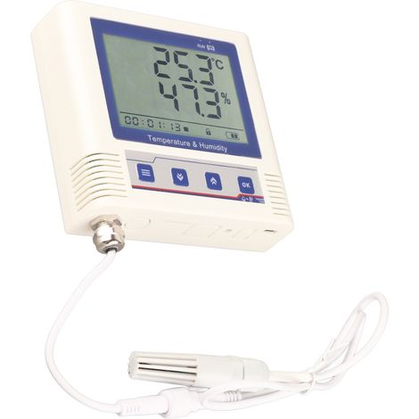 Enregistreur USB de température et d'humidité avec sonde externe, précision standard (livré sans pile), capacité de 260 000 mesures. (1/5)