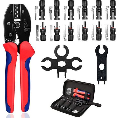 Pince à sertir d'électricien-Kit de sertissage compatible avec les connecteurs de câble solaire, 27 PCS (1/4)