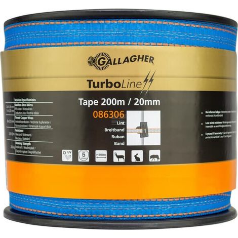 TurboLine tape 20mm Blue 200m GALLAGHER 086306GAL (1/2)
