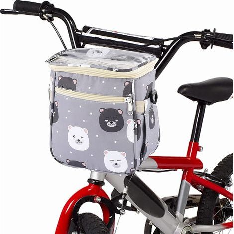 Sacoche de guidon pour vélo enfant, sacoche de guidon pour trottinette enfant, sacoche de guidon avec bandoulière amovible, sacoche de guidon imperméable (1/5)