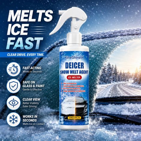 KineShineX Auto-Enteisungscreme - Schmelzt schnell Schnee und Eis, entfernt Frost von Autoscheiben, Winter-Autoenteisung und -reinigung. (1/5)