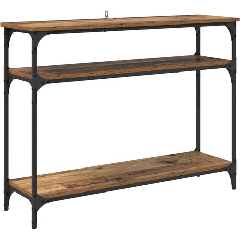 Maison Exclusive - Tavolo consolle con lo scaffale Legno vecchio 100 x 29 x 75 cm