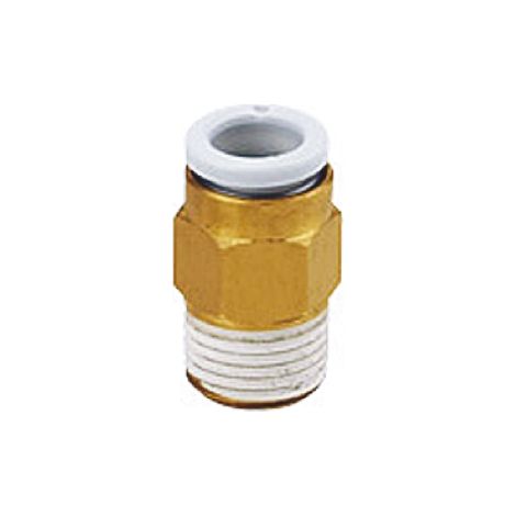 Adaptateur droit fileté SMC KQ2 vers Enfichable 10 mm R 1/8 Mâle