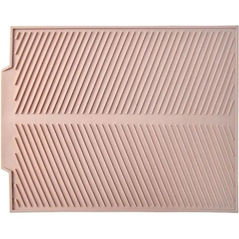 Tapis d'égouttage rose en plastique pour vaisselle et fond d'évier - 43 x 33,5 cm (1/4)