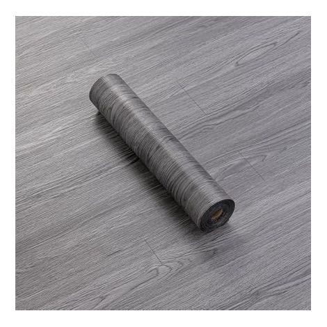 Linoleum Sol - 40 x 300 cm - Film adhésif aspect bois - En vinyle autocollant - Revêtement de sol en PVC imperméable - Pour cuisine, salon, salle de bain - G19 (1/2)