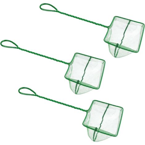 Set di 3 retini per acquario, piccoli retini per acquario con manici robusti, retini per acquario e piccoli laghetti per catturare e pulire piccoli pesci e gamberetti