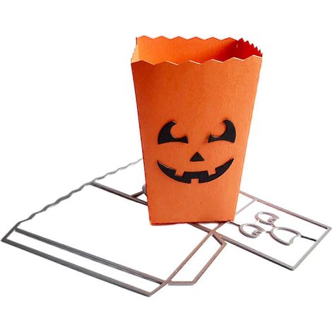 Halloween-Popcornbox-Stanzformen, handgefertigte Schablonenform, Prägemuster