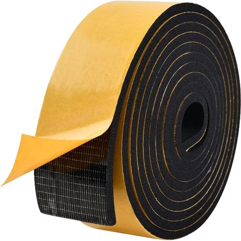 Ruban Mousse Adhésive 50mm Large 6mm Épaisseur Bande Néoprène Autocollante Caoutchouc Isolation Joint Anti-vibration Meuble Protection Voiture,3 Mètres (1/5)