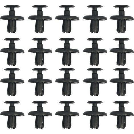 20PCS Retainer Splash Shield Clips Nylon Push Type 90467-07201 Remplacement pour Lexus Toyota - Le noir (1/5)