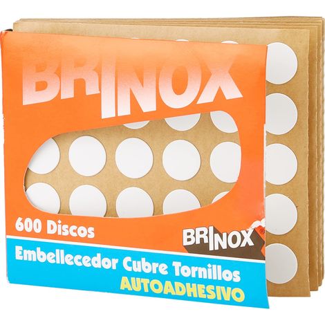 Brinox – specifica Cubre tornillos Adesivo, Bianco, B77905B
