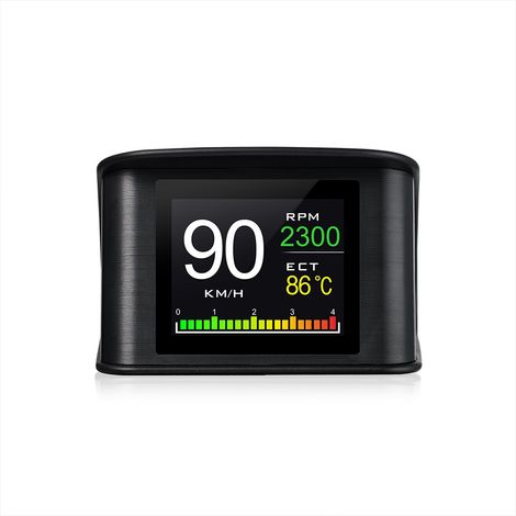 Affichage tête haute, affichage tête haute universel P10 pour voiture, avertissement de vitesse OBD2, projecteur de consommation de carburant RPM (1/5)
