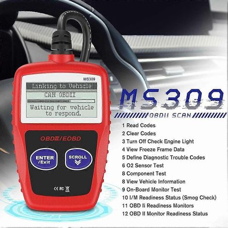 Scanner OBD2 MS309 - Lecteur de codes d'erreur moteur - Outil de diagnostic automatique OBDII (1/5)