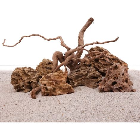 Aquarium Natursteine Drachenstein Deko Felsen braun 1 Stück Gr.XXXL 10-15 Kg Nr.66