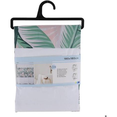 Rideau de douche - - Oiseaux de paradis - 180 x 180 cm - Peva - 50 g/m² (1/2)