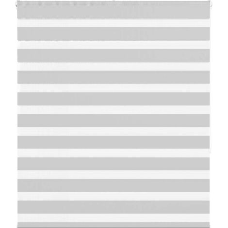 Doppelrollo Hellgrau 125x150 cm Stoffbreite 120,9 cm Polyester